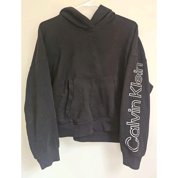 Calvin Klein Performance Hoodie Sweatshirt Black Size M - Picture 1 of 6